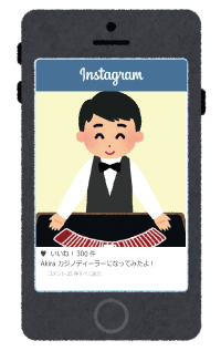 体験入学で ディーラーなりきり写真 撮影できます 日本カジノスクール 日本初のカジノディーラー専門養成機関